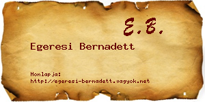 Egeresi Bernadett névjegykártya