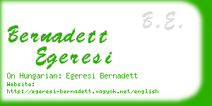 bernadett egeresi business card